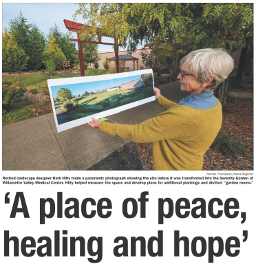Willamette Valley Medical Center and McMinnville Garden Club to Dedicate New Serenity Garden