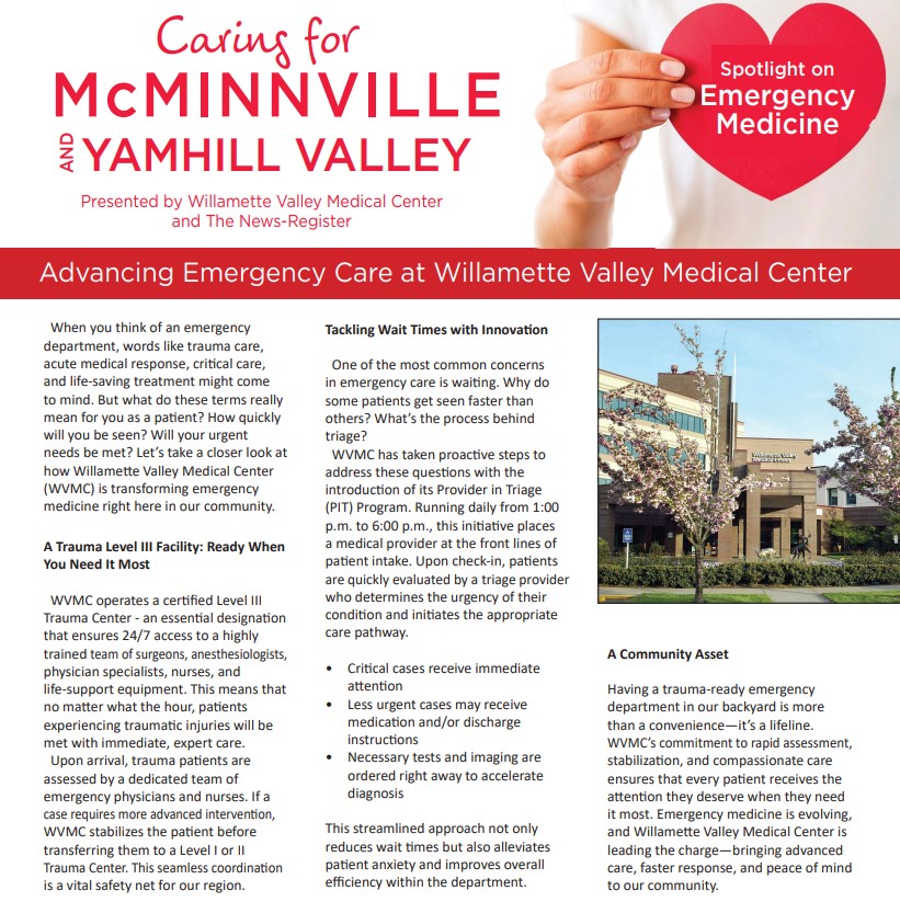 Caring for McMinnville - Spotlight on Emergency Medicine