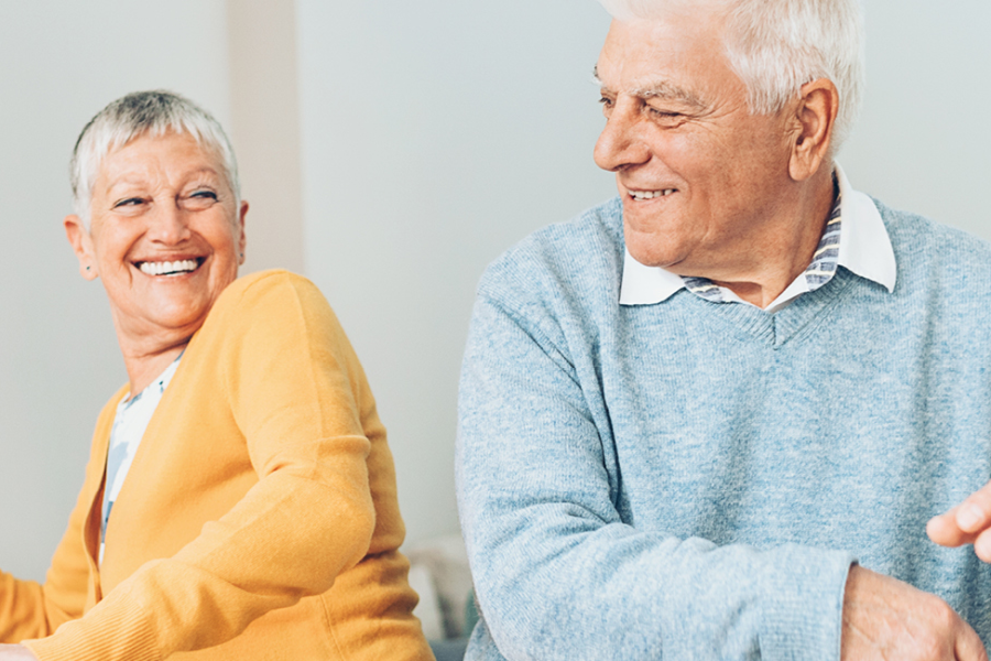 Older couple dancing